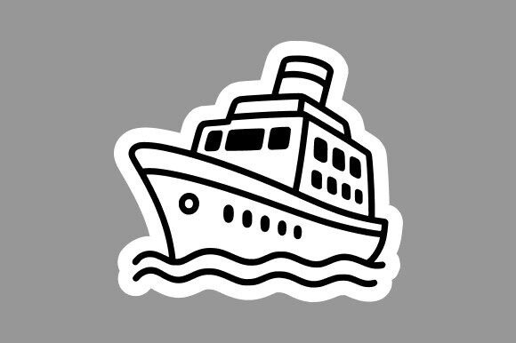 Boat Clipart Line Art