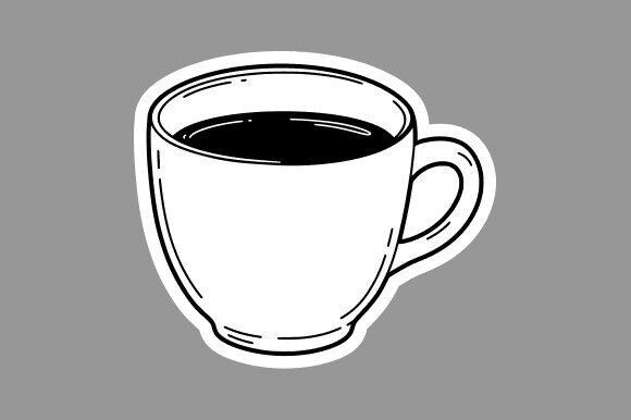 Coffee Cup Clipart Line Art for Creative Workflows