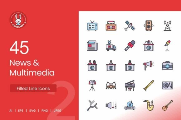 News Multimedia Icons for Modern Storytelling