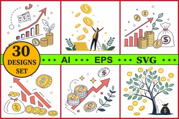 Revenue Concept Vector Illustration Set