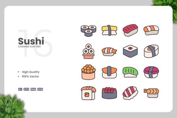 Sushi Colored Icons: A Fresh Approach to Simple and Clean Design