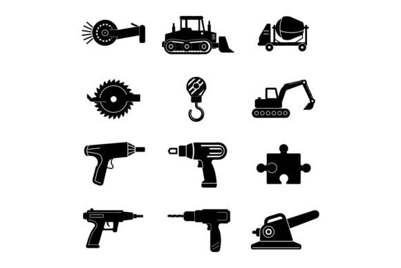 The Blueprint for Visual Communication: Using a Construction Tool Icon Collection Vector