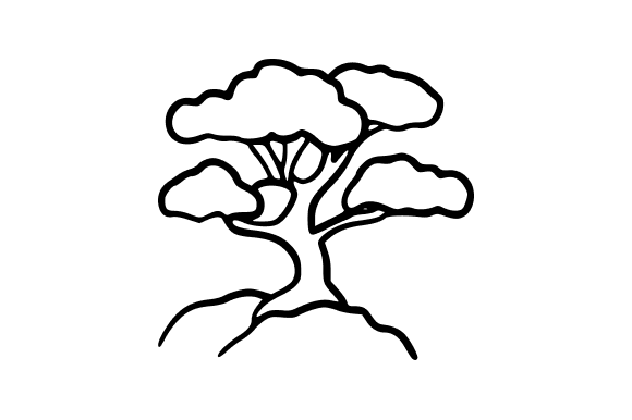The Outline Gnarled Tree: A Versatile Illustration for Every Creative Project