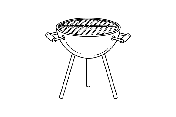 The Visual Appeal of BBQ Grill Line Art Clip Art in Modern Design