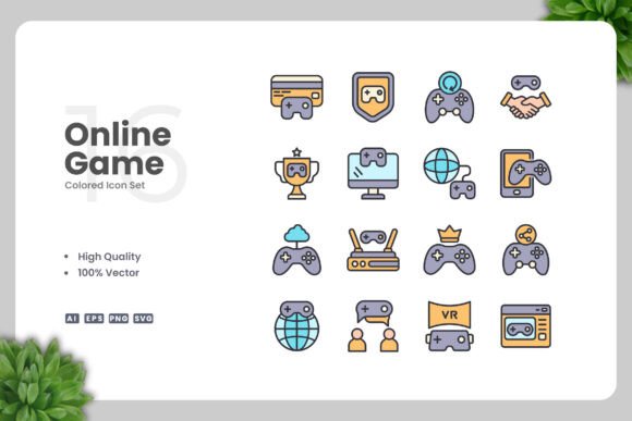 Why Online Game Colored Icons with a Simple and Clean Design Elevate Your Digital Projects