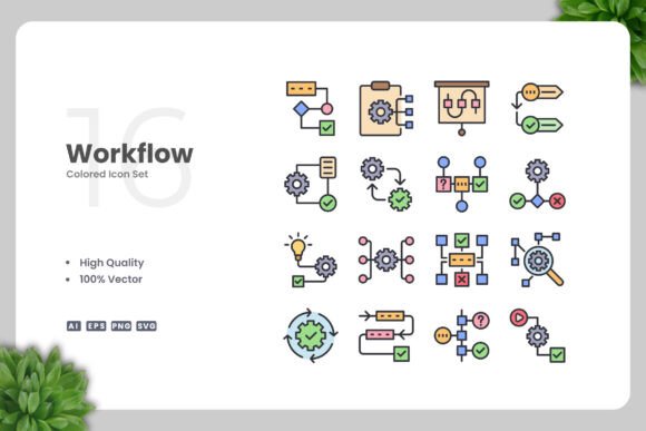 Workflow Colored Icons: Visual Efficiency for Modern Digital Projects